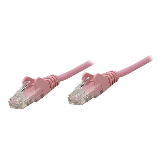 Intellinet Network Cable, Cat6, UTP, 100% Copper, 2 ft., Pink