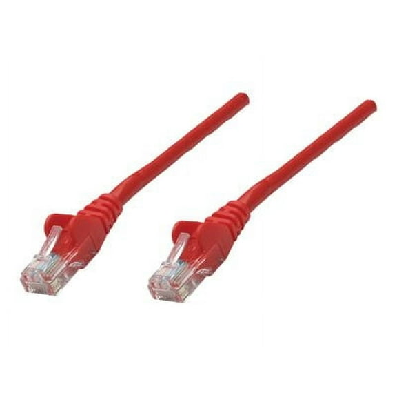 Intellinet Network Patch Cable Cat5e 2m Red CCA U/UTP PVC RJ45 Gold Plated Contacts Snagless Booted Lifetime Warranty Polybag