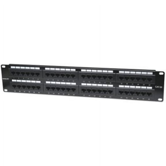 Intellinet Network Solutions 48-Port Rackmount Cat5e UTP 110/Krone Patch Panel, 2U - Supports 22 to 26 AWG Stranded and Solid Wire