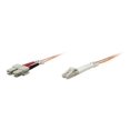 thumbnail image 1 of Intellinet Network Solutions Fiber Optic Patch Cable, LC/SC, OM2, 50/125, MultiMode, Duplex, Orange, 3 ft (1 m), 1 of 5