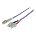 thumbnail image 1 of Intellinet Fiber Optic Patch Cable, OM4, LC/SC, 3m, Violet, Duplex, Multimode, 50/125 ��m, LSZH, Fibre, Lifetime Warranty, Polybag - Patch cable - SC multi-mode (M) to LC multi-mode (M) - 3 m - fiber optic - duplex - 50 / 125 micron - OM4 - halogen-free - violet, 1 of 5