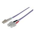 thumbnail image 1 of Intellinet Fiber Optic Patch Cable, OM4, LC/SC, 5m, Violet, Duplex, Multimode, 50/125 ��m, LSZH, Fibre, Lifetime Warranty, Polybag - Patch cable - SC multi-mode (M) to LC multi-mode (M) - 5 m - fiber optic - duplex - 50 / 125 micron - OM4 - halogen-free - violet, 1 of 5