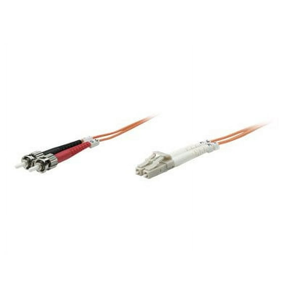 Intellinet Fiber Optic Patch Cable, OM1, LC/ST, 1m, Orange, Duplex, Multimode, 62.5/125 ��m, LSZH, Fibre, Lifetime Warranty, Polybag - Patch cable - ST multi-mode (M) to LC multi-mode (M) - 1 m - fiber optic - duplex - 62.5 / 125 micron - orange