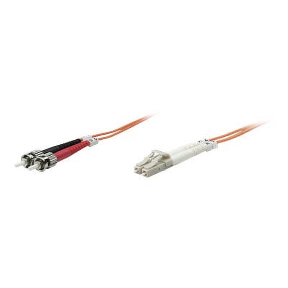 Intellinet Fiber Optic Patch Cable, OM2, LC/ST, 3m, Orange, Duplex, Multimode, 50/125 m, LSZH, Fibre, Lifetime Warranty, Polybag - Patch cable - ST multi-mode (M) to LC multi-mode (M) - 3 m - 3 m - fiber optic - duplex - 50 / 125 micron