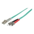 thumbnail image 1 of Intellinet Fiber Optic Patch Cable, OM3, ST/LC, 3m, Aqua, Duplex, Multimode, 50/125 ��m, LSZH, Fibre, Lifetime Warranty, Polybag - Patch cable - ST multi-mode (M) to LC multi-mode (M) - 3 m - fiber optic - duplex - 50 / 125 micron - OM3 - halogen-free - aqua, 1 of 5