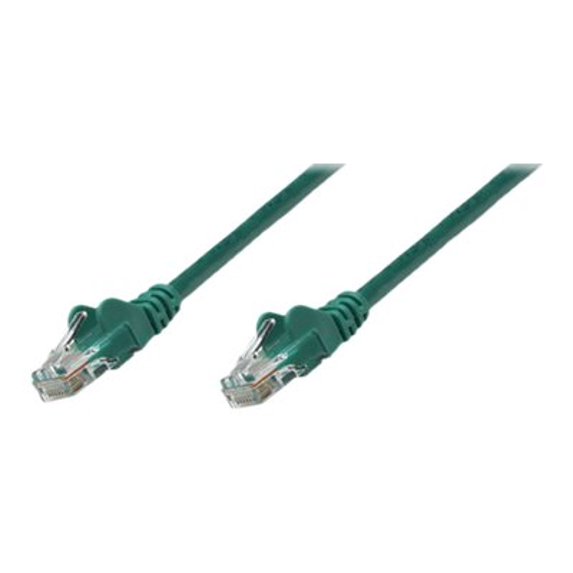 Intellinet - Patch cable - RJ-45 (M) to RJ-45 (M) - 1 ft - UTP - CAT 5e - booted, snagless - green