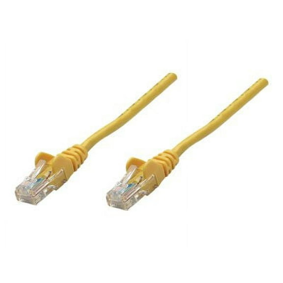 Intellinet Network Solutions Cat5e UTP Network Patch Cable, 3 ft (1.0 m), Yellow - RJ45 Male / RJ45 Male