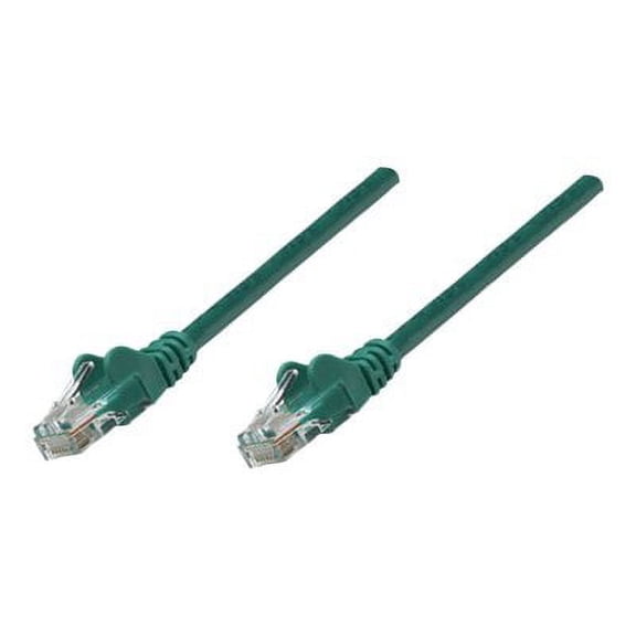 Intellinet 10ft Cat5e Snagless Unshielded (UTP) Network Patch Cable Green 319782
