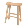thumbnail image 1 of Intenational Concepts 1S-682 Saddle seat stool - 24 inch sh  Unfiinished, 1 of 1
