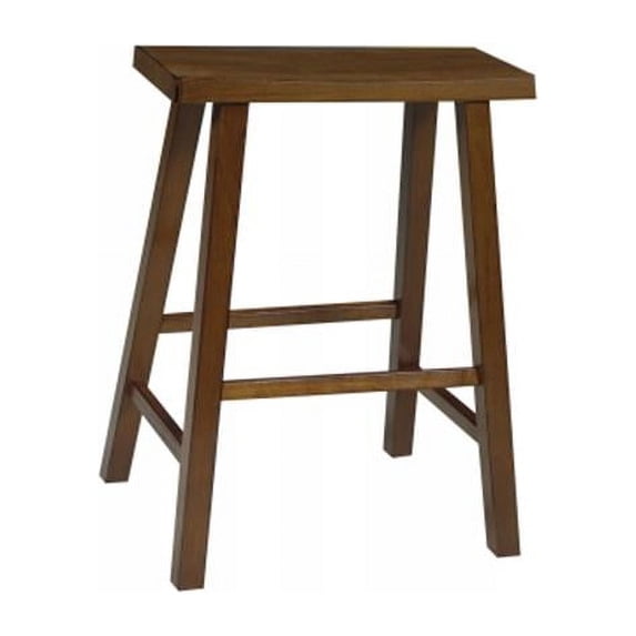 Intenational Concepts 1S43-682 Saddle Seat Stool - 24 in. Rustic Oak