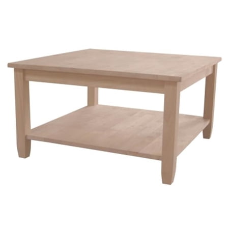 Intenational Concepts OT-6SC Solano square coffee table Unfiinished