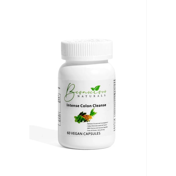 Bconscious Naturals Intense Colon Cleanse 60 Capsules (30-Day Supply) Deep Detox and Gentle Colon Cleanse for Digestive Health