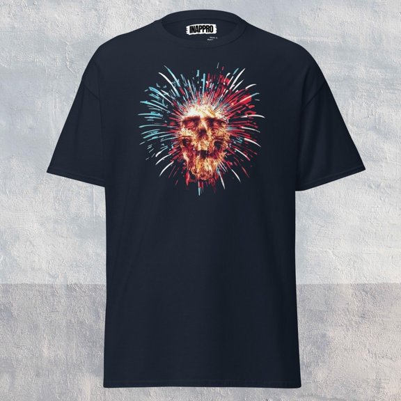 Intense Fireworks Skull USA T-Shirt