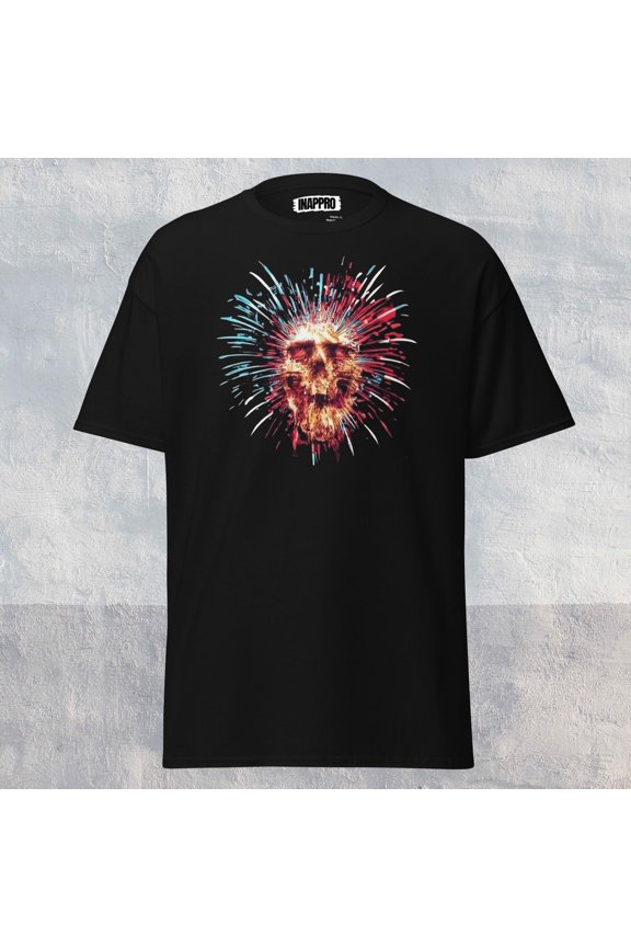 Intense Fireworks Skull USA T-Shirt