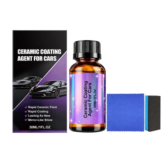 Intense Gloss Ceramic Coating Wax - High Shine and Long-Lasting Protection - Ceramic Acrylic Car Polish and Wax - Deep Shine - Ceramic Coating Protection & Water Beading