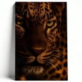 thumbnail image 1 of Intense Leopard Close-Up Framed Canvas Wall Art - Wild Animal Portrait Print For Man Cave, Living Room, Office Decor 12*18inch(30*45cm), 1 of 6