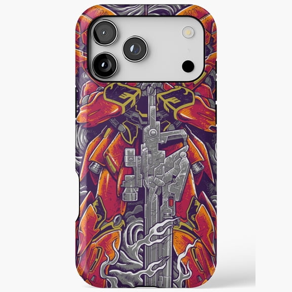 Intense Mecha Robot Warrior with Rifle Sci-Fi Soldier Case 17 16 15 14 13 12 11 Pro Max