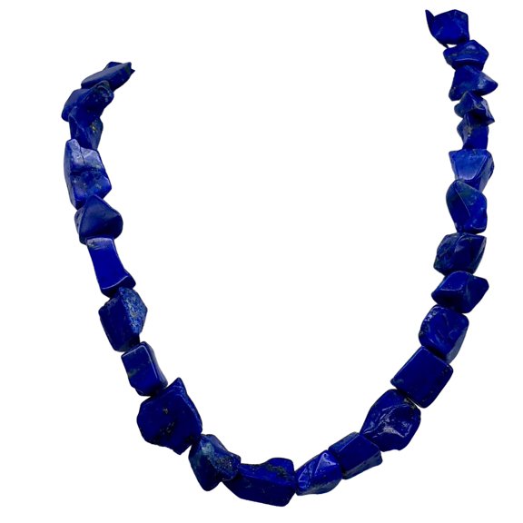 Intense! Natural Gem Quality Lapis Lazuli Bead Strand | 35 beads | 14x11x6mm |
