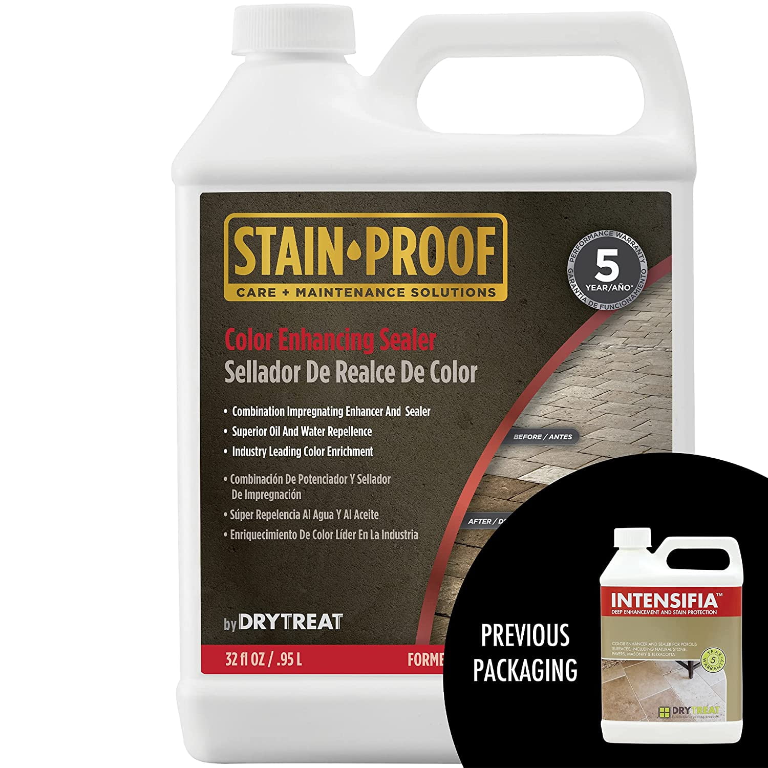 Intensifia - Combination Enhancer & Sealer for Natural Stone, Masonry ...