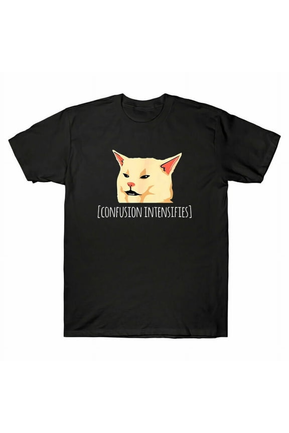 Intensifies Lord Confused Cat Smudge Meme Men Retro Funny Tee Confusion T-Shirt