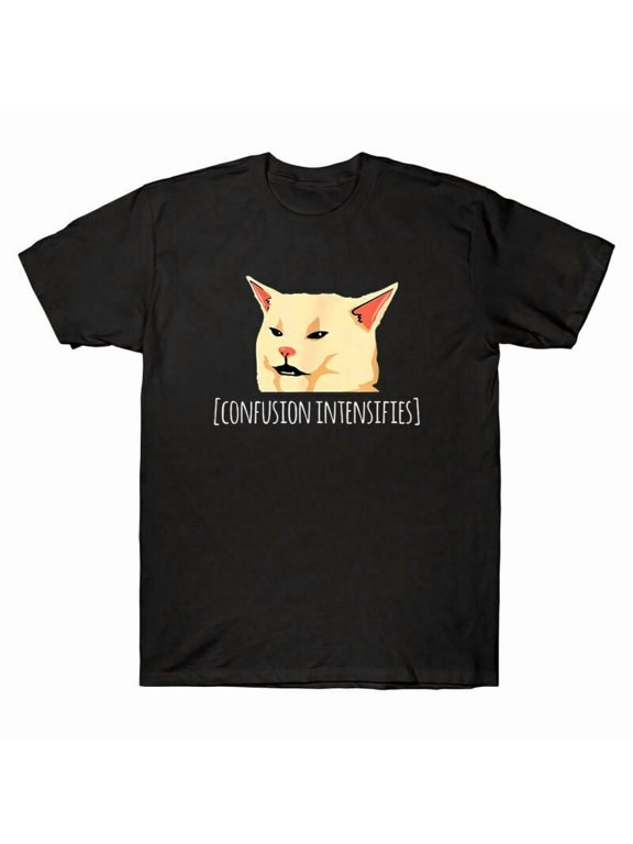 Intensifies Lord Confused Cat Smudge Meme Men Retro Funny Tee Confusion T-Shirt