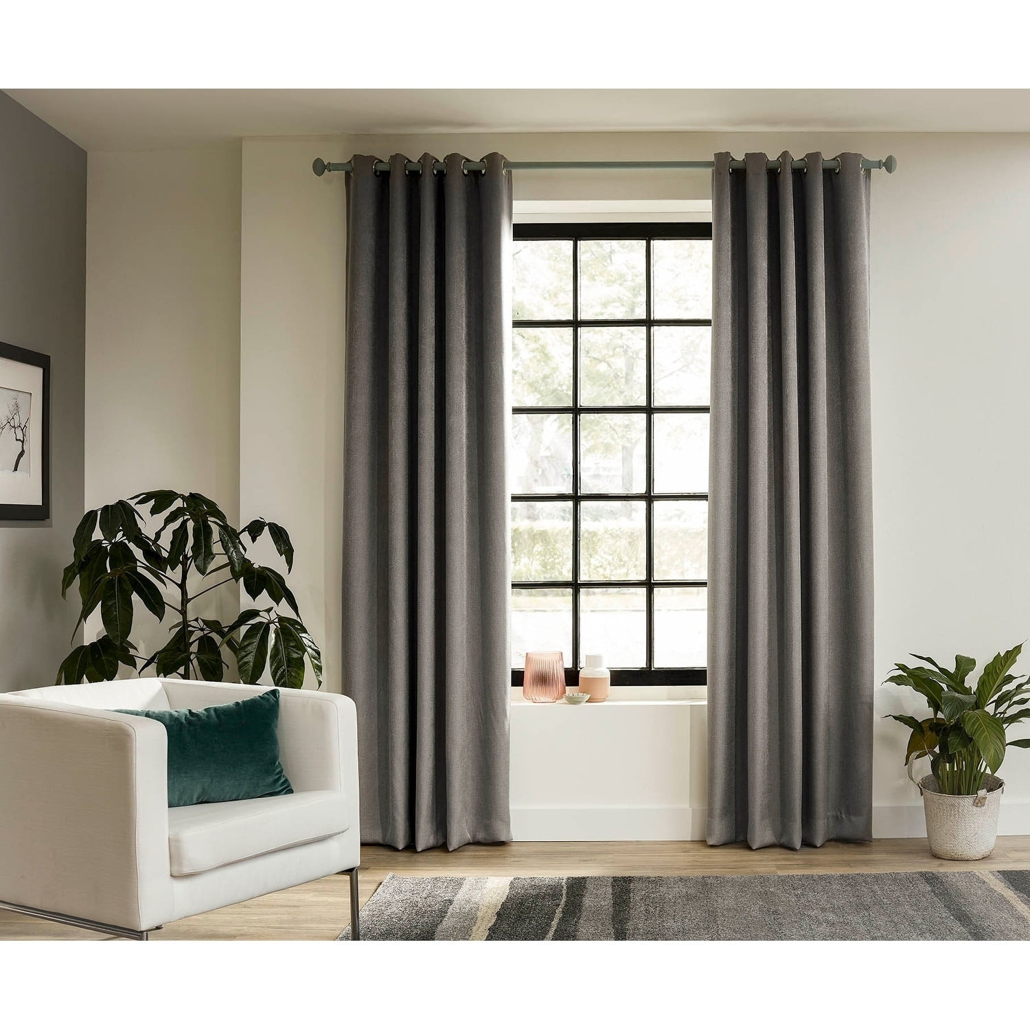 Intensions Forest Collection 63 Inch Curtain Rod with Bell Finials and