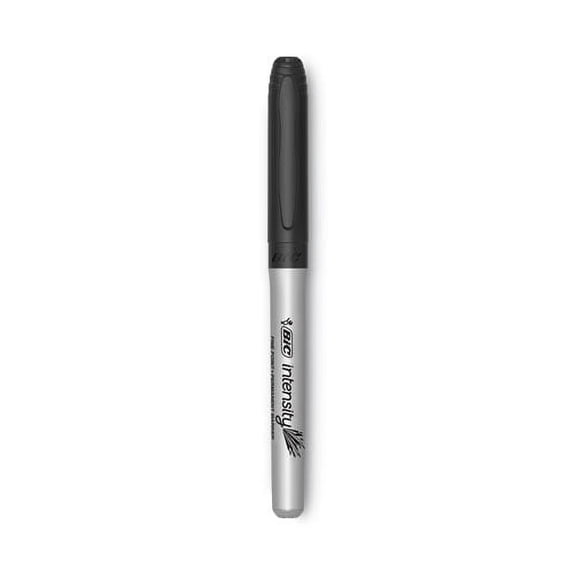 Intensity Fine Tip Permanent Marker, Fine Bullet Tip, Tuxedo Black, Dozen | Bundle of 10 Dozen
