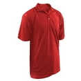 thumbnail image 1 of Intensity N1803649MED Adult 3 Button Jacquard Shirt Polo, Scarlet - Medium, 1 of 1