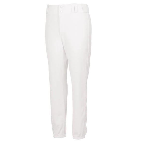Intensity N4500100LRG Adult Polyester Double Knit Baseball Pant, White - Large