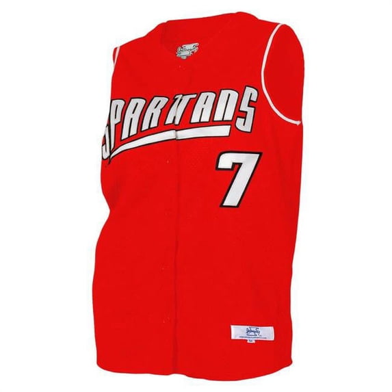 Intensity N5200649XSM Adult Poly Mesh Sleeveless Lin Jersey, Scarlet - Extra Small