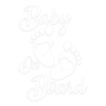 Zone Tech 4-Pack 'Baby Up In This Bitch' Reflective Bumper Stickers - 5x5 Gloss Yellow