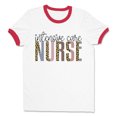 thumbnail image 1 of Intensive Care Nurse Ringer Tee Shirt Unisex X-Large White/Red, 1 of 5