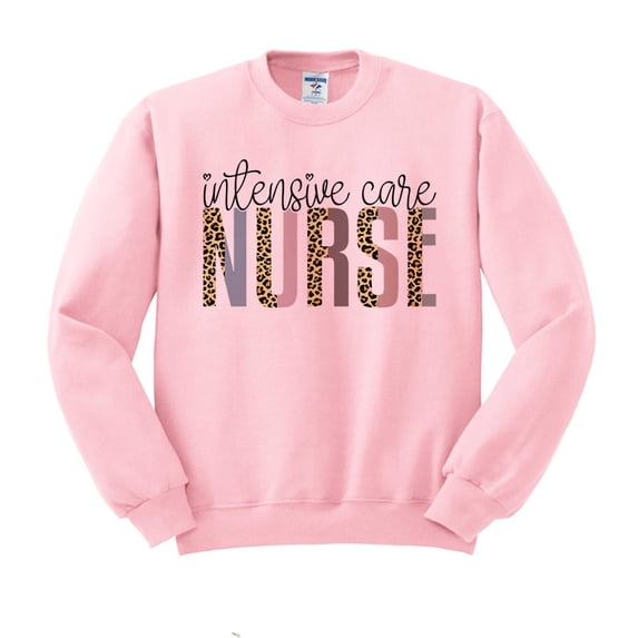 Intensive Care Nurse Sweatshirt Unisex Small Pink