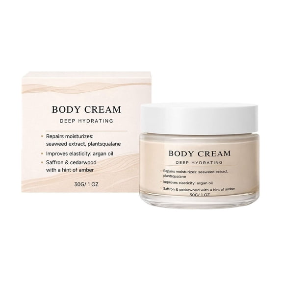 Intensive Hydrating Body Cream Deep Moisturizing Nourishing Body Lotion Long-Lasting Hydration For Dry Rough Fast Absorbing Non-Greasy Care For Daily Use 30g