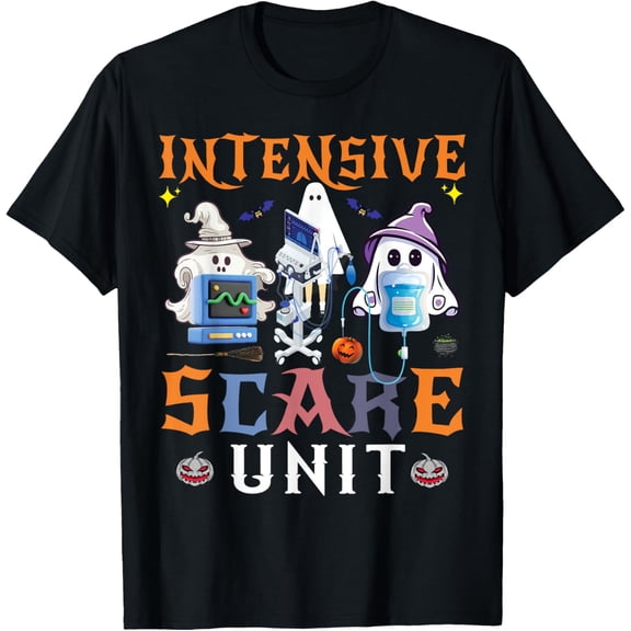 Intensive Scare Unit ICU Boo Crew Funny Nicu Picu Nurse T-Shirt