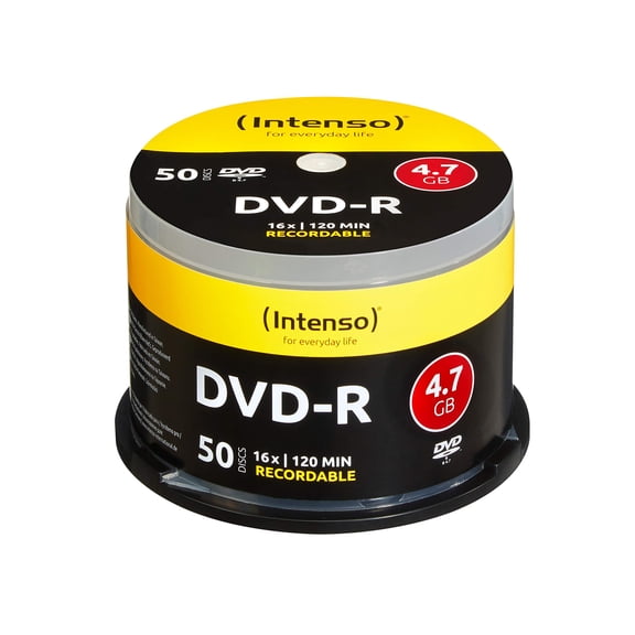 Intenso 4101155 DVD-R 16x 50 Pack Cakebox 50er Spindel DVD-R (DVD)