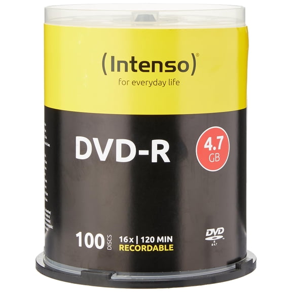 Intenso 4101156 DVD-R 16x 100 Pack Cakebox 100er Spindel DVD-R (DVD)
