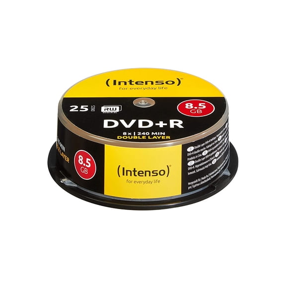 Intenso 4311144 DVD+R 8x Duel Layer 25 Pack Cakebox 25er Spindel (DVD)