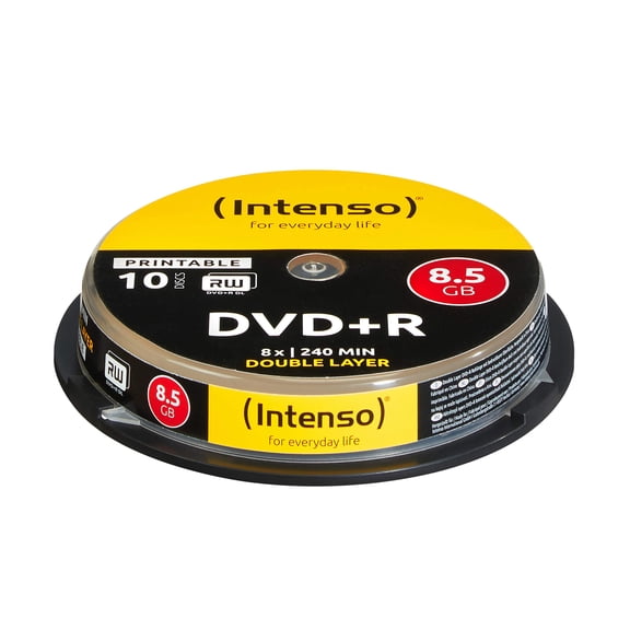 Intenso 4381142 DVD+R 8x Duel Layer Printable 10 Pack Cakebox (DVD)
