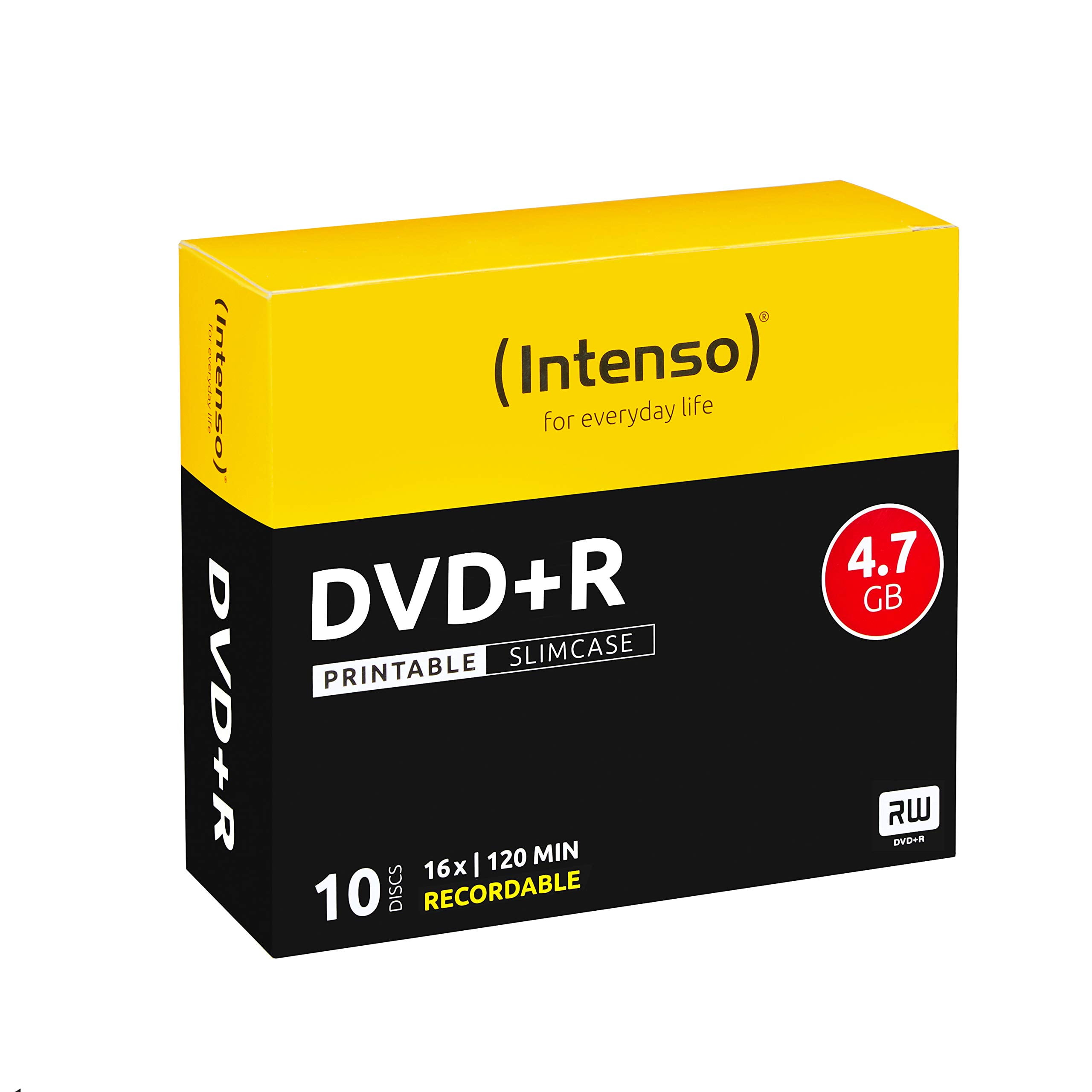 Intenso 4811652 DVD + R Blank Discs 16x Speed 4,7GB 10er Spindel (DVD)