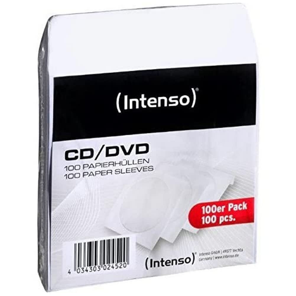 Intenso 9001304 CD/DVD Paper Sleeves Empty White 100 (CD)