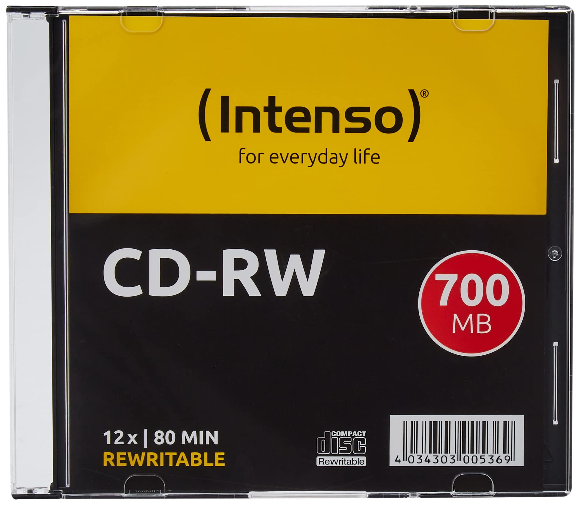 Writeable Cds Intenso Intenso CD-R 80-Minute 700 Mb 12X Speed Re-Writable CD Media ...