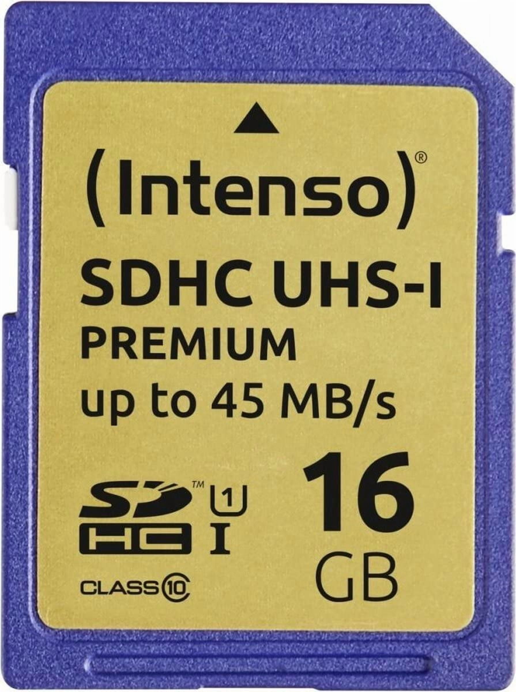 No Author Intenso Premium SDHC Memory Card, Class 10 UHS-I, 16 GB, Blue 16 GB SD