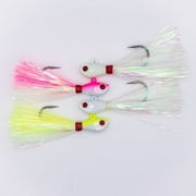 Intent Tackle Mylar Series Bucktail Jig Saltwater Fishing Lure, White, 1 oz