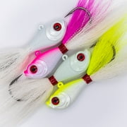 Intent Tackle Pro Series Bucktail Jig Saltwater Fishing Lure, Chartreuse, 1/2 oz