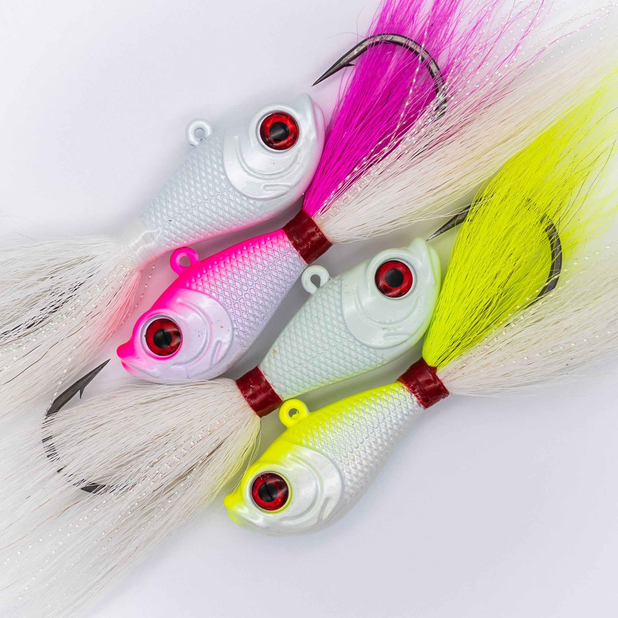 Berkley Fusion19 Bucktail Jig - 3 Oz, White/Chartreuse, For Saltwater Fishing - View #12