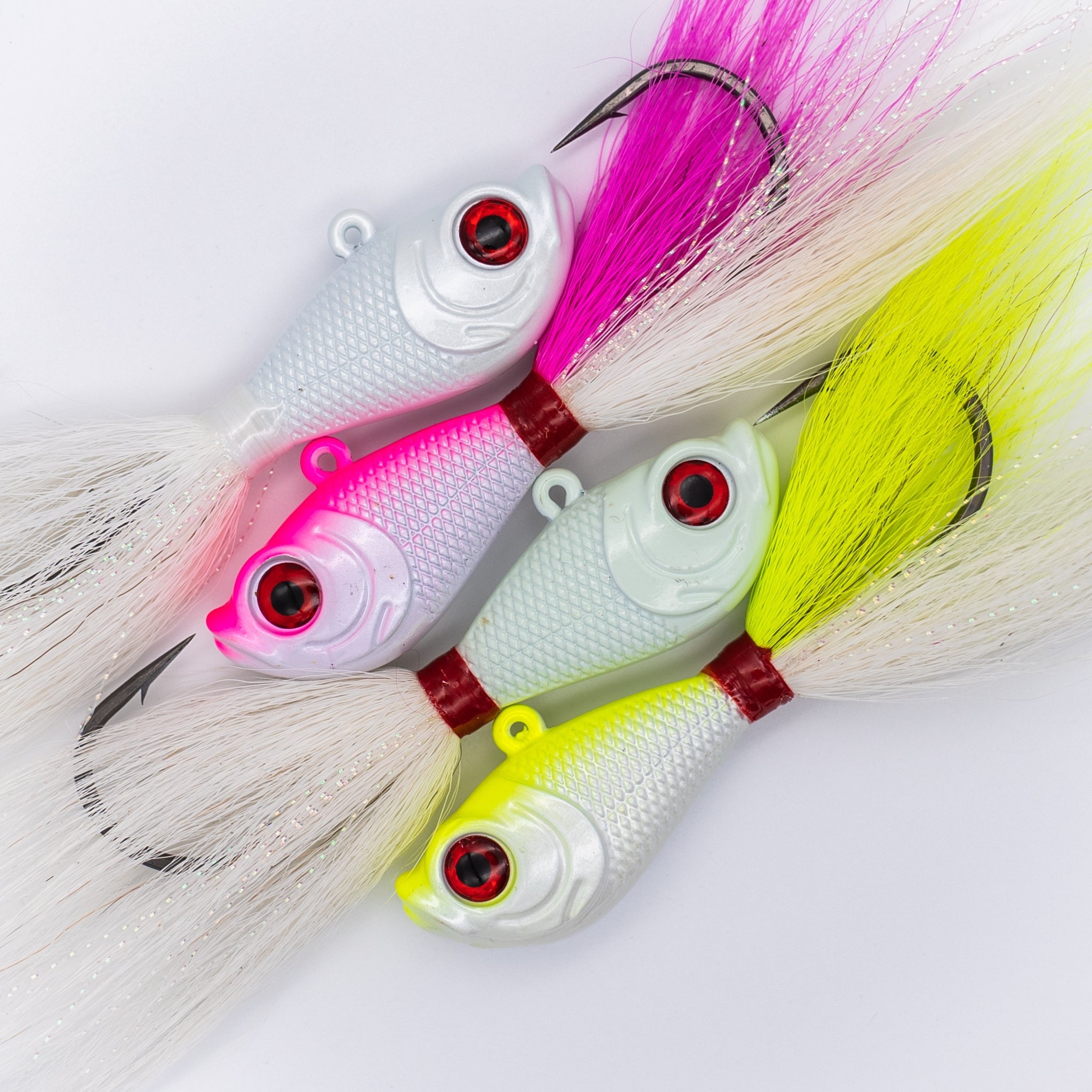 Intent Tackle Pro Series Bucktail Jig Saltwater Fishing Lure, White