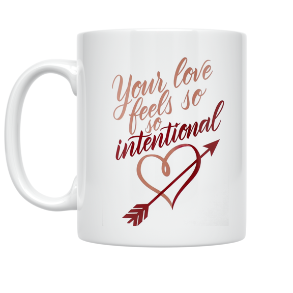 Intentional Love Design - Modern Romantic Enthusiast - 11 oz Ceramic Coffee Mug