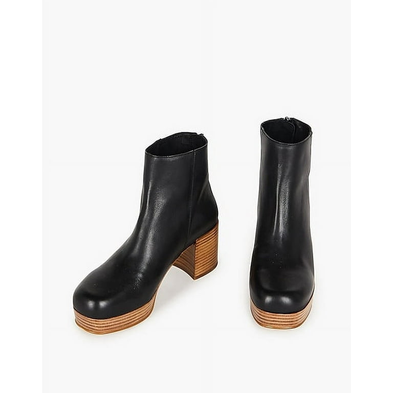 Intentionally Blank Leather Speed Platform Boots 