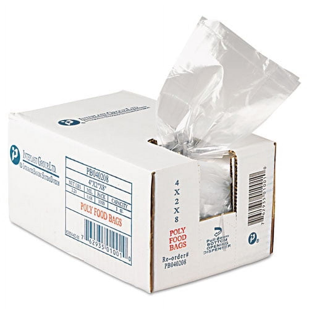 Inteplast Group Food Bags, 16 oz, 0.68 mil, 4 - 2 Pack